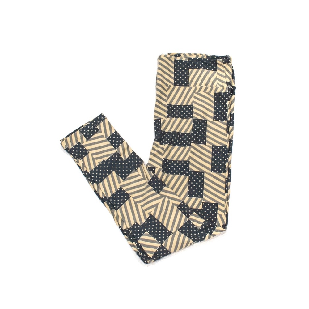 4th of July Patriotic Leggings (Vintage Flag)